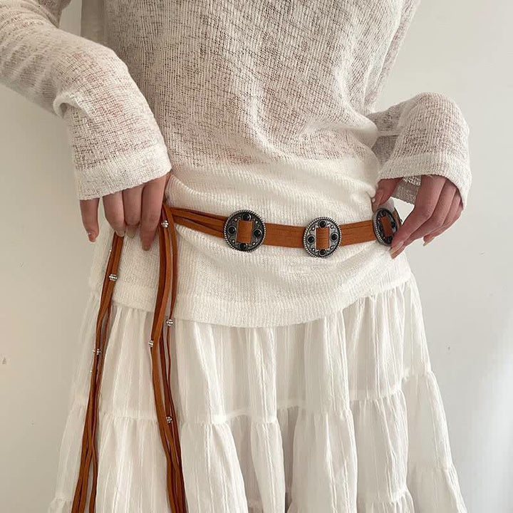 Ceinture tressée ethnique bohème pour femme