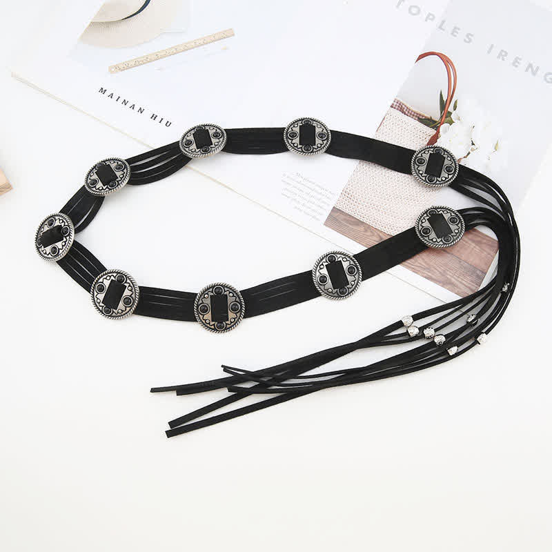 Ceinture tressée ethnique bohème pour femme