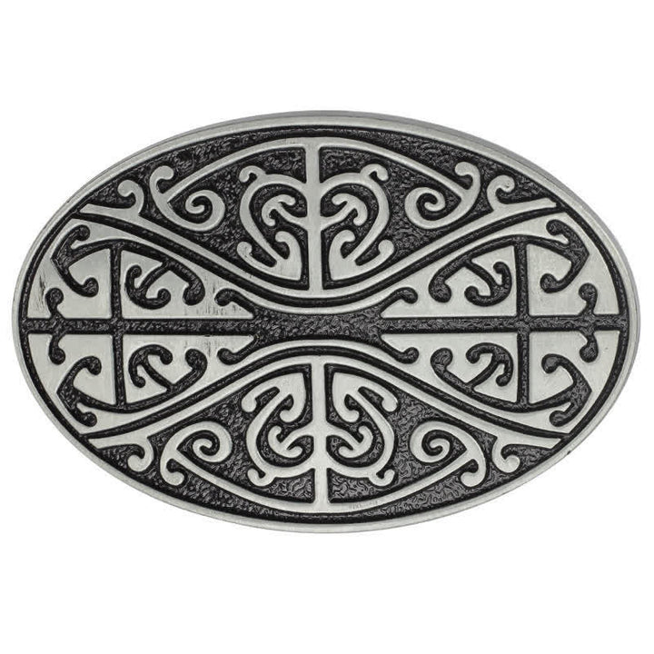 Ceinture en cuir à boucle pour homme avec motif croix celtique