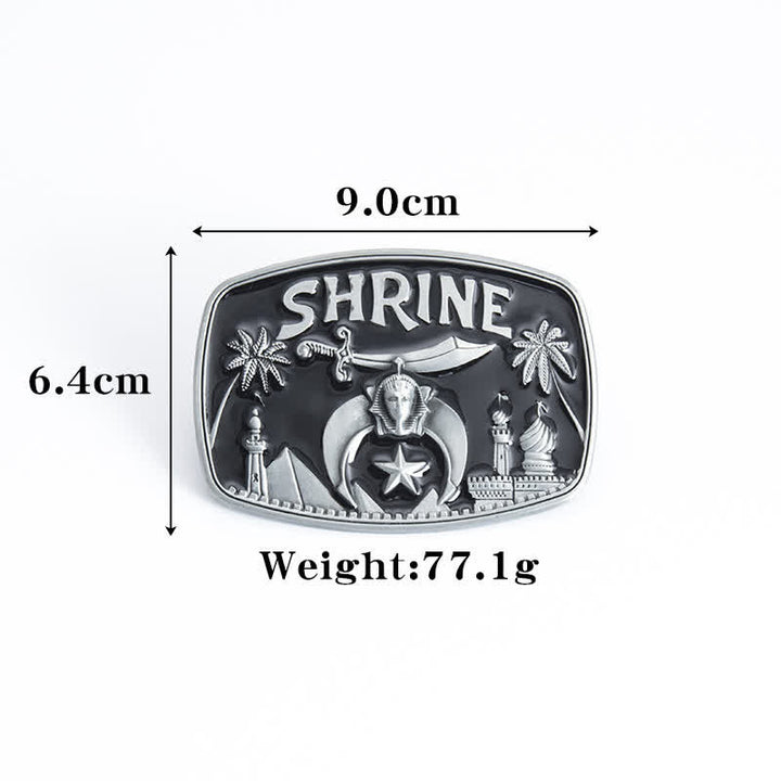 Ceinture en cuir émaillé pour homme, motif sanctuaire franc-maçon