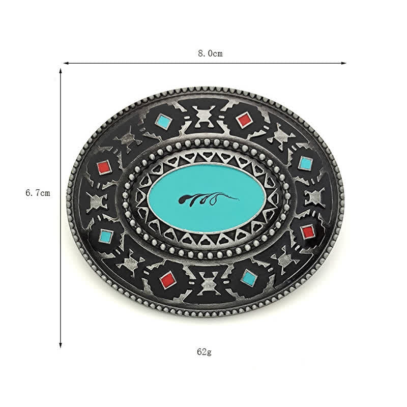 Ceinture en cuir émaillé colorée pour homme, style western