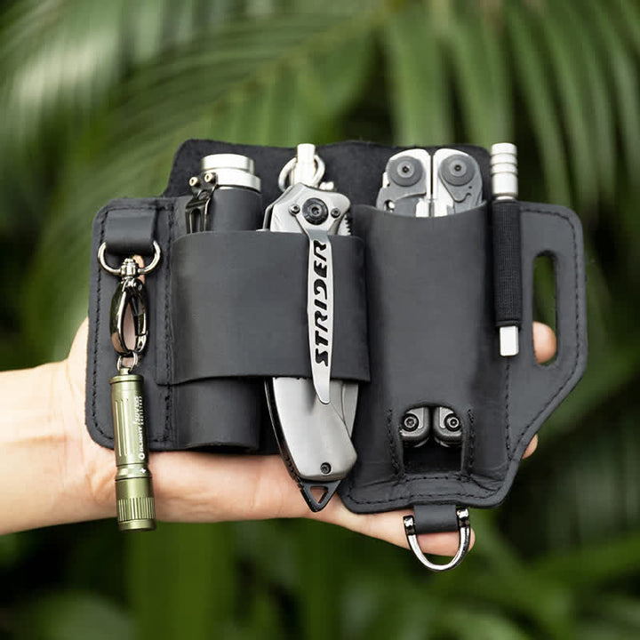 Sac ceinture en cuir multifonction pour outils EDC