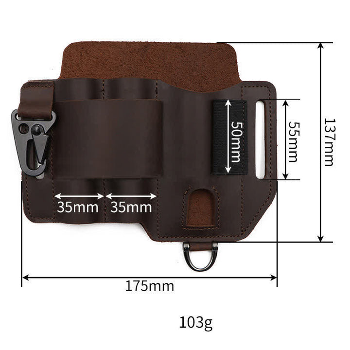 Sac ceinture en cuir multifonction pour outils EDC