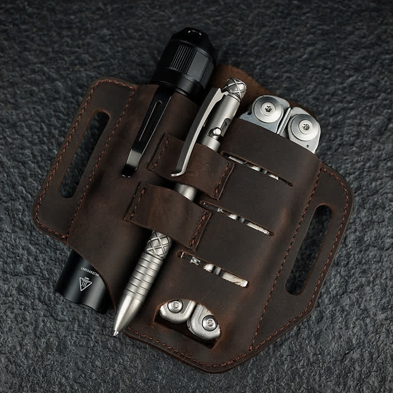 Sac ceinture en cuir pratique 3 en 1 pour outils