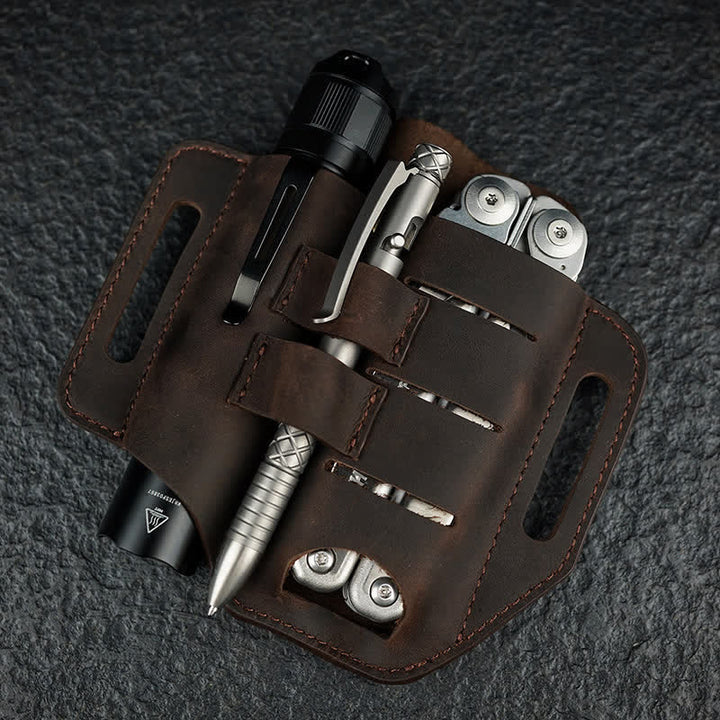 Sac ceinture en cuir pratique 3 en 1 pour outils