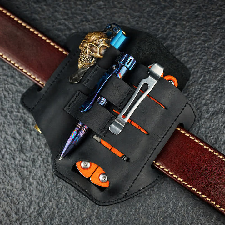 Sac ceinture en cuir pratique 3 en 1 pour outils