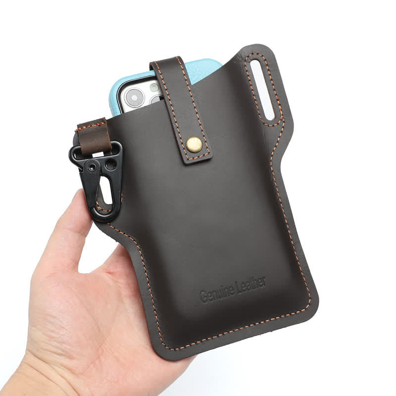 Sac ceinture en cuir rétro pratique pour téléphone portable
