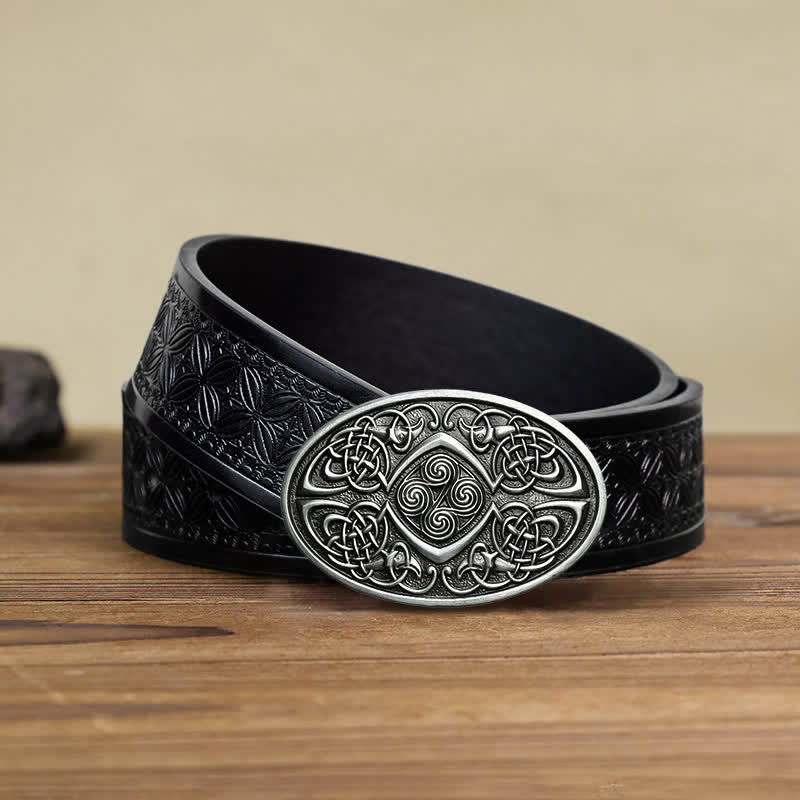 Ceinture en cuir à boucle celtique Viking DIY pour homme