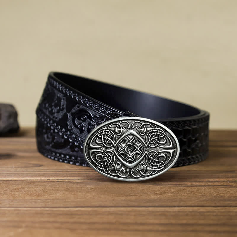 Ceinture en cuir à boucle celtique Viking DIY pour homme