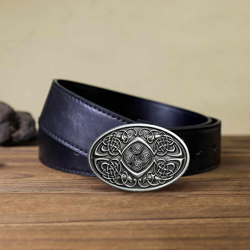 Ceinture en cuir à boucle celtique Viking DIY pour homme