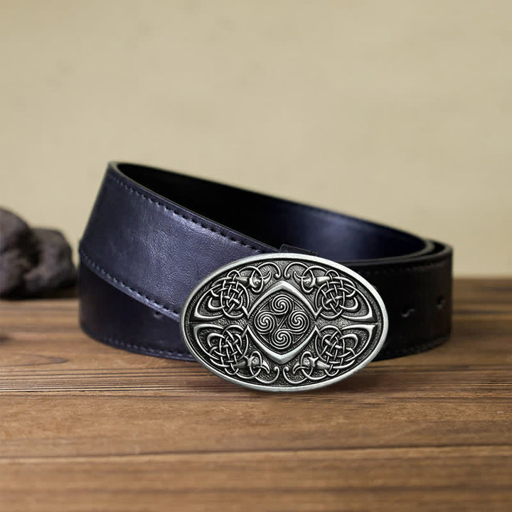 Ceinture en cuir à boucle celtique Viking DIY pour homme