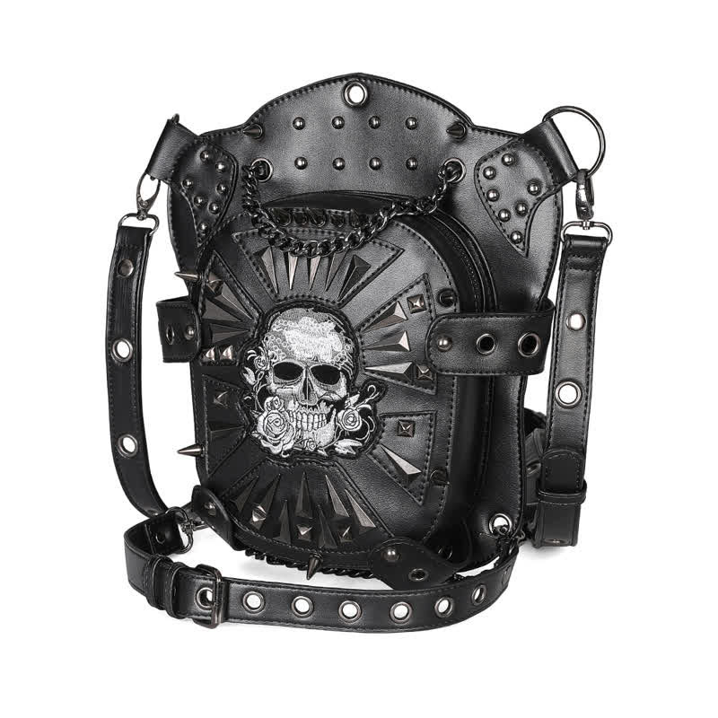 Sac à bandoulière convertible avec motif tête de mort