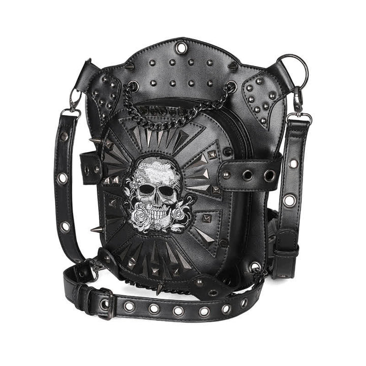 Sac à bandoulière convertible avec motif tête de mort
