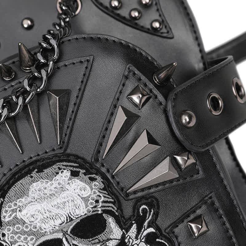Sac à bandoulière convertible avec motif tête de mort