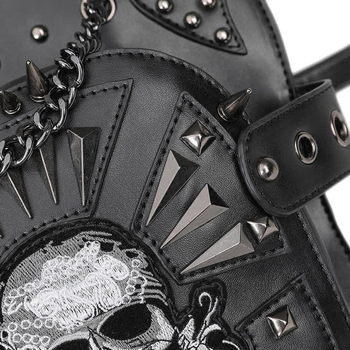 Sac à bandoulière convertible avec motif tête de mort
