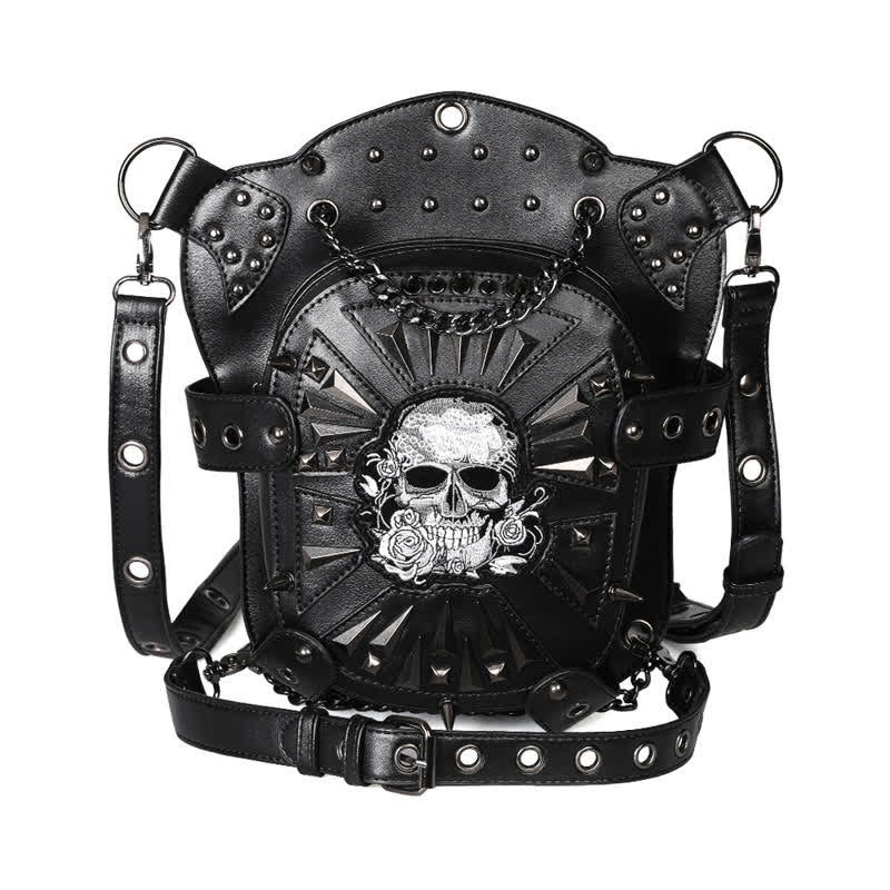 Sac à bandoulière convertible avec motif tête de mort