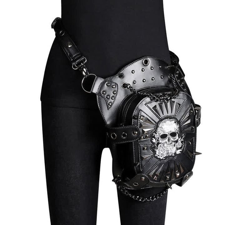 Sac à bandoulière convertible avec motif tête de mort