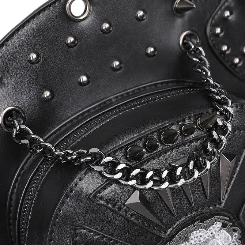 Sac à bandoulière convertible avec motif tête de mort