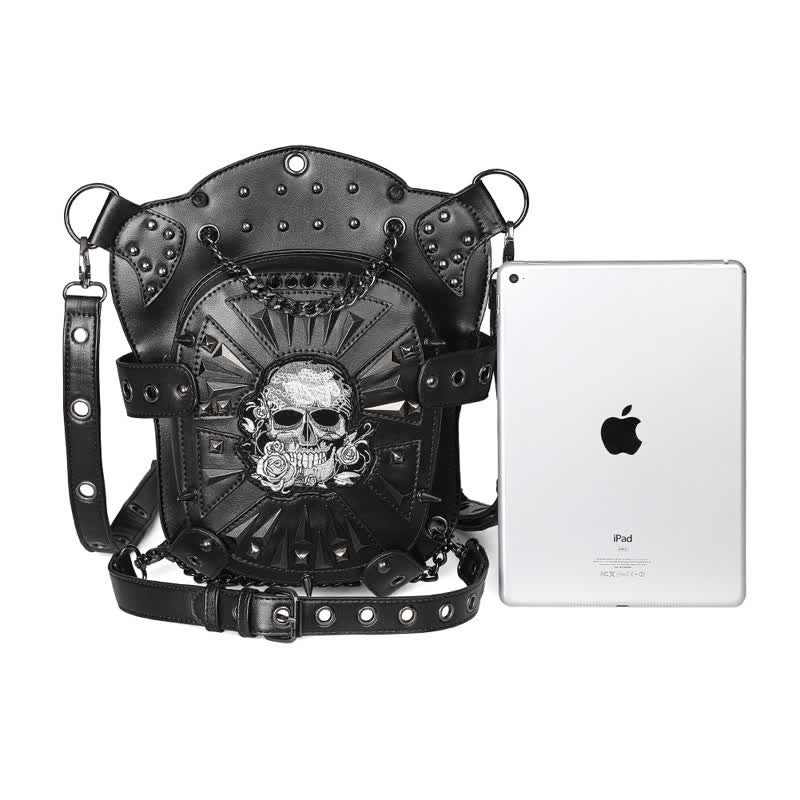 Sac à bandoulière convertible avec motif tête de mort