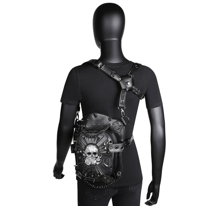 Sac à bandoulière convertible avec motif tête de mort