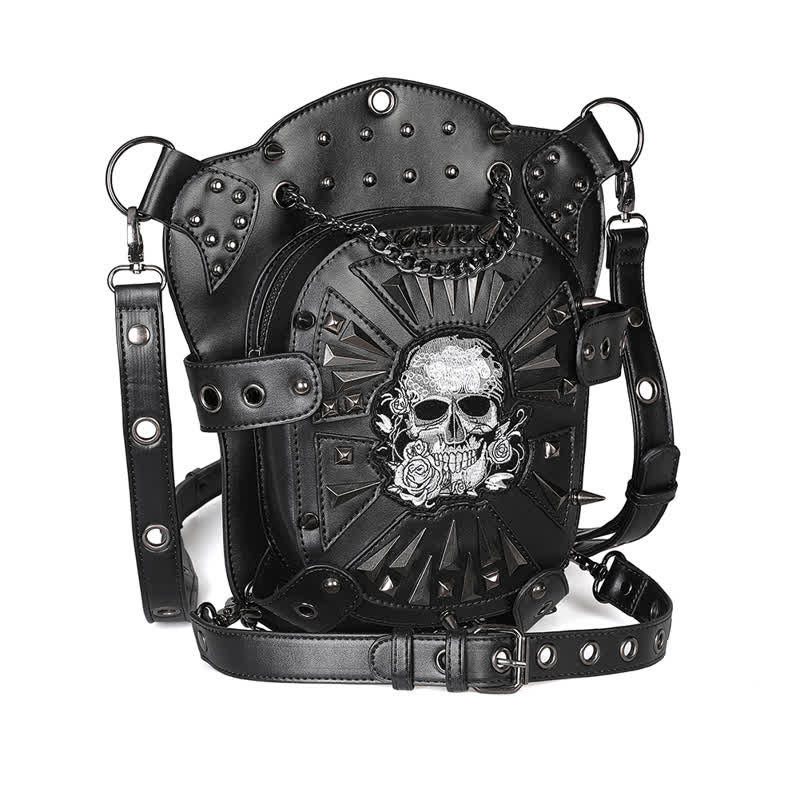 Sac à bandoulière convertible avec motif tête de mort
