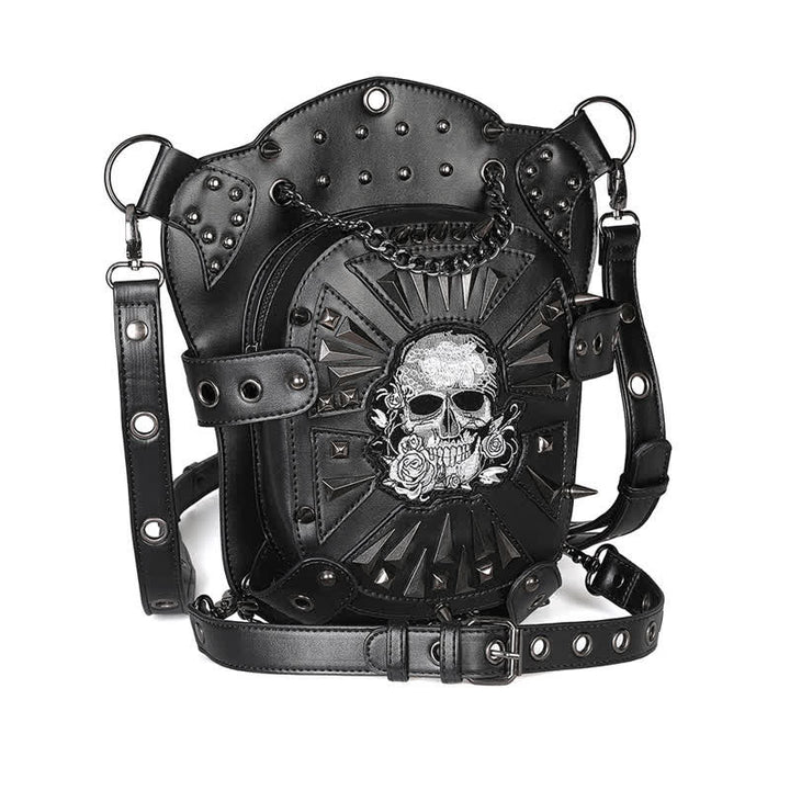 Sac à bandoulière convertible avec motif tête de mort