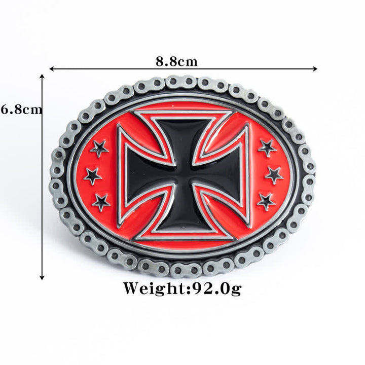 Ceinture en cuir à boucle croisée pour moto pour homme