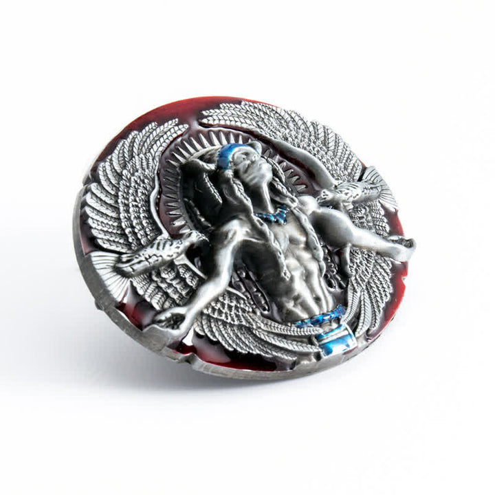 Ceinture en cuir à boucle indienne Great Spirit pour homme