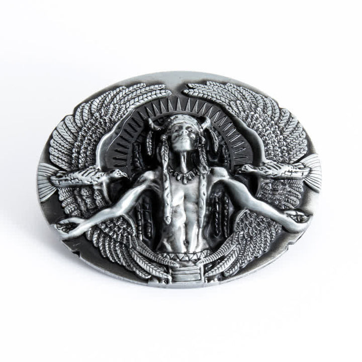 Ceinture en cuir à boucle indienne Great Spirit pour homme