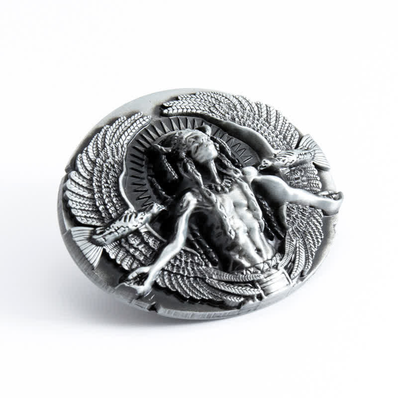Ceinture en cuir à boucle indienne Great Spirit pour homme
