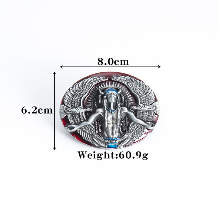 Ceinture en cuir à boucle indienne Great Spirit pour homme
