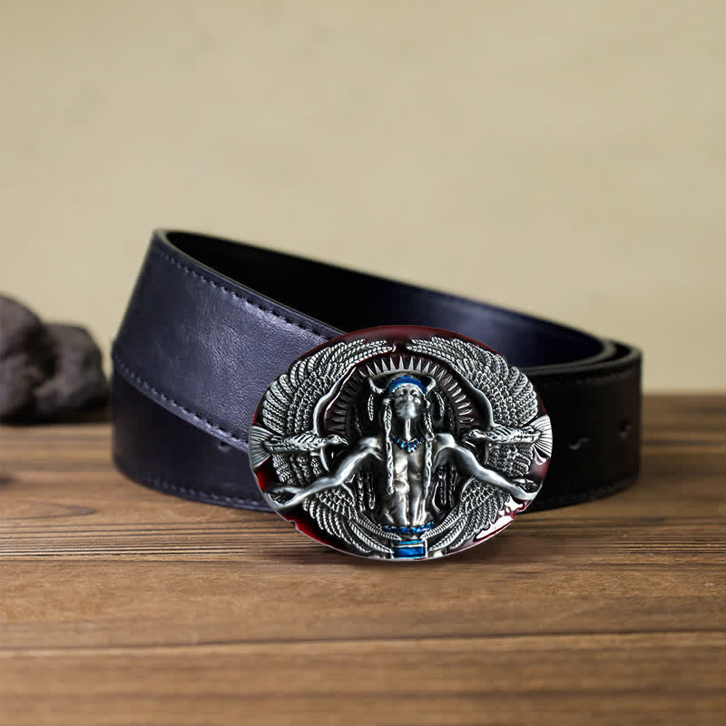 Ceinture en cuir à boucle indienne Great Spirit pour homme