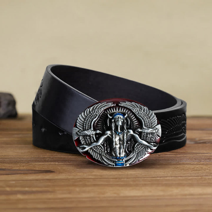Ceinture en cuir à boucle indienne Great Spirit pour homme