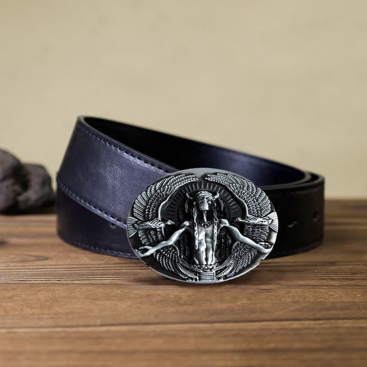 Ceinture en cuir à boucle indienne Great Spirit pour homme