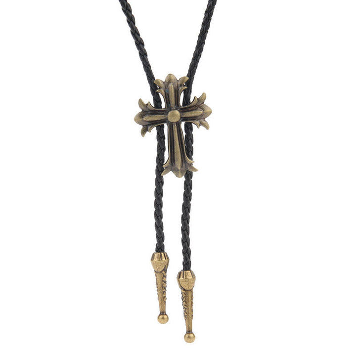 Cravate Bolo Western avec motif d'aigle volant