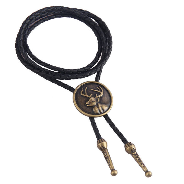 Cravate Bolo Western avec motif d'aigle volant