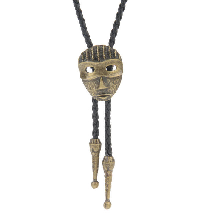 Cravate Bolo Western avec motif d'aigle volant