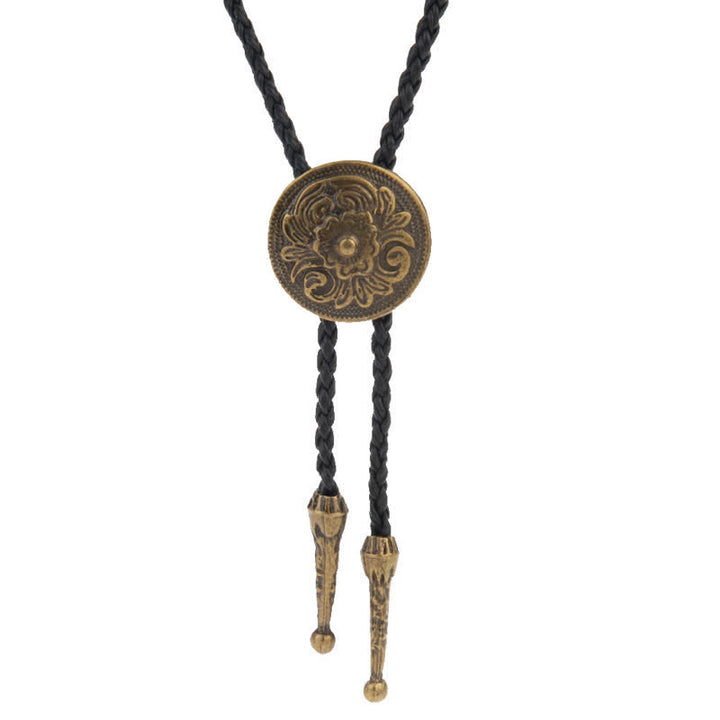 Cravate Bolo Western avec motif d'aigle volant
