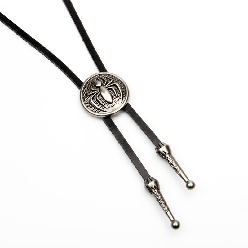Pendentif rond en forme d'araignée pour cravate de cowboy bolo