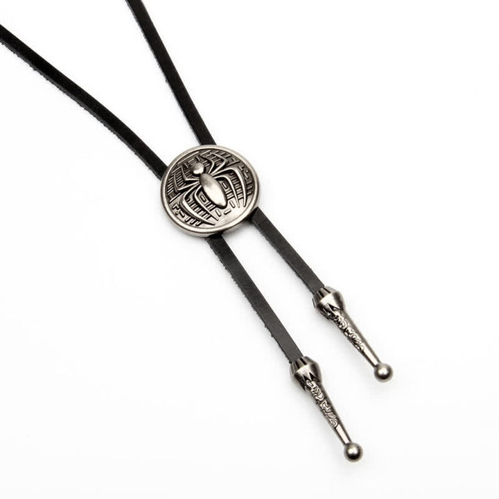 Pendentif rond en forme d'araignée pour cravate de cowboy bolo