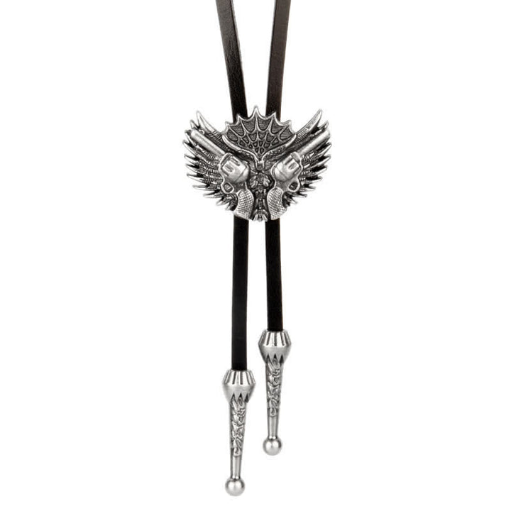 Cravate Bolo décontractée Double Guns Wings