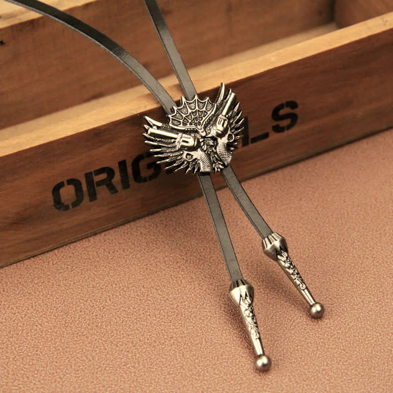 Cravate Bolo décontractée Double Guns Wings