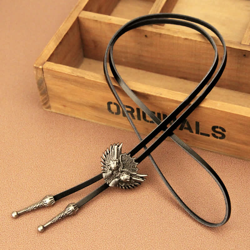Cravate Bolo décontractée Double Guns Wings