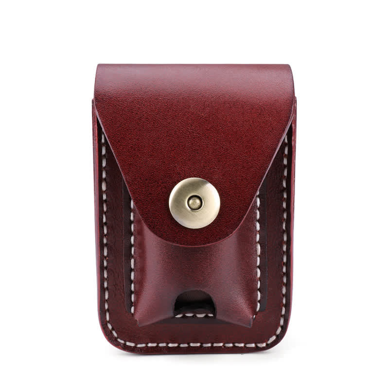 Mini étui à cigarettes portable en cuir avec ceinture