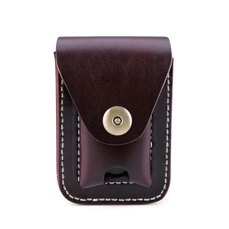 Mini étui à cigarettes portable en cuir avec ceinture