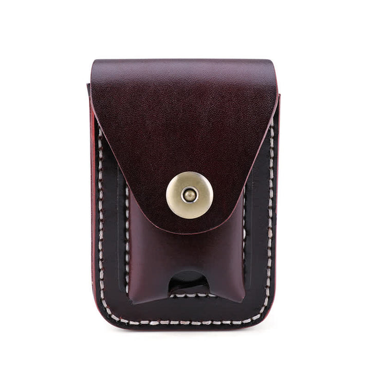Mini étui à cigarettes portable en cuir avec ceinture