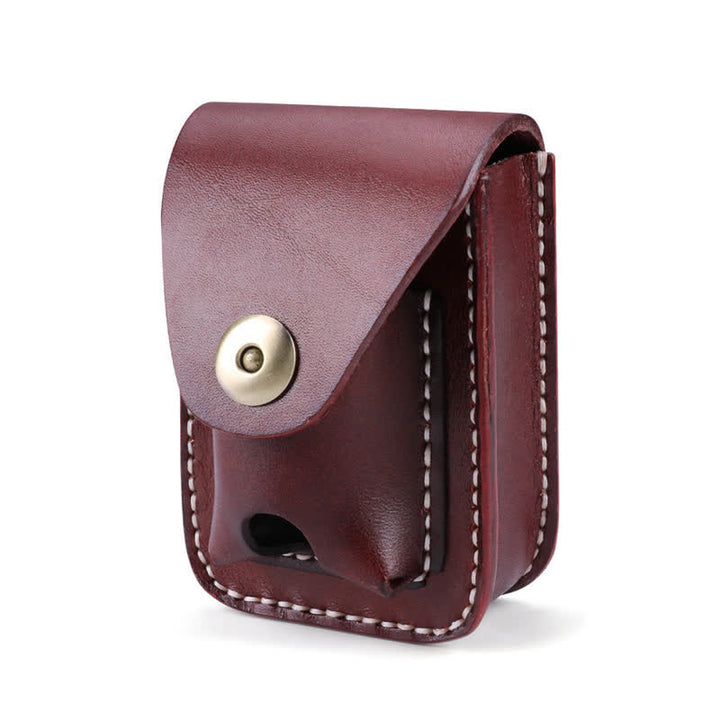 Mini étui à cigarettes portable en cuir avec ceinture
