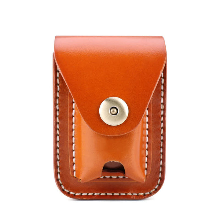 Mini étui à cigarettes portable en cuir avec ceinture