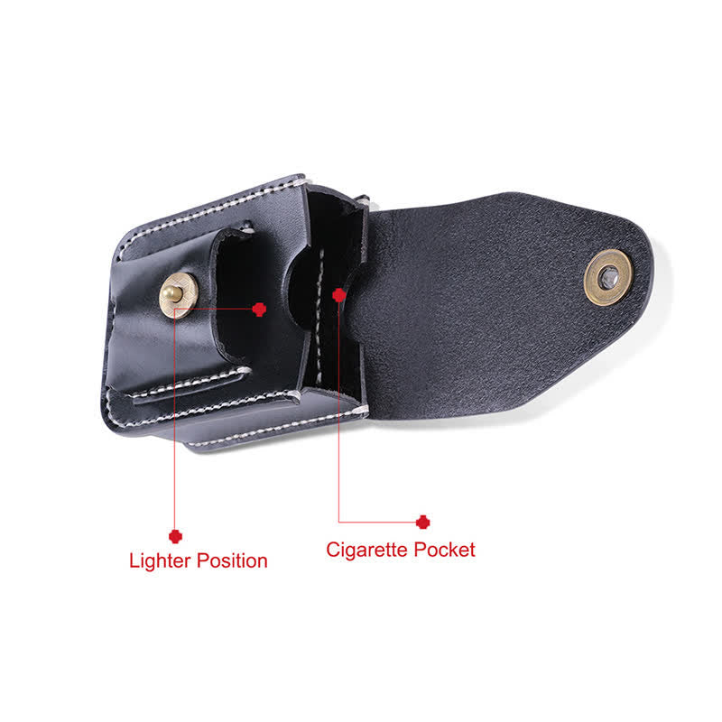 Mini étui à cigarettes portable en cuir avec ceinture