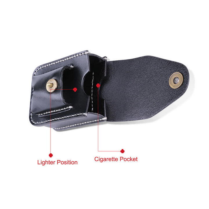 Mini étui à cigarettes portable en cuir avec ceinture